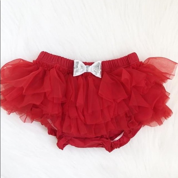 CHRISTMAS TUTU Bloomers soft ruffles all around - Picture 2 of 4